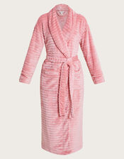 Stripe Textured Dressing Gown, Pink (ROSE), large