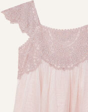 Estella Embroidered Dress , Pink (PINK), large