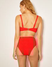 Kyla Tie Front High Waisted Bikini Bottom, Pink (PINK), large