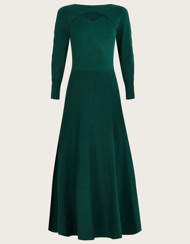 Twist Cut-Out Detail Maxi Dress, Green (GREEN), large