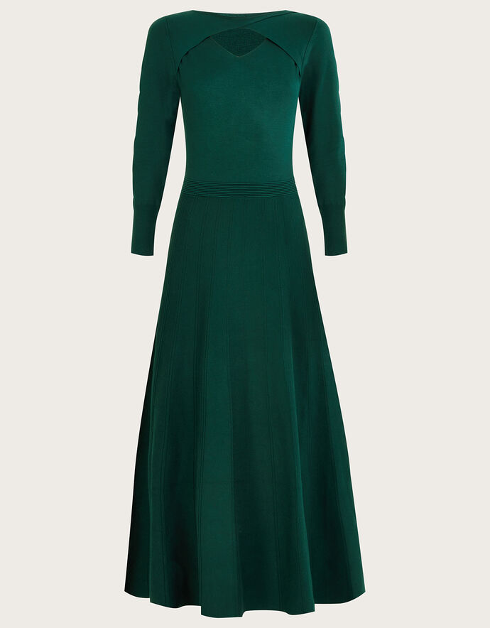 Twist CutOut Detail Maxi Dress Green Day Dresses Monsoon UK.