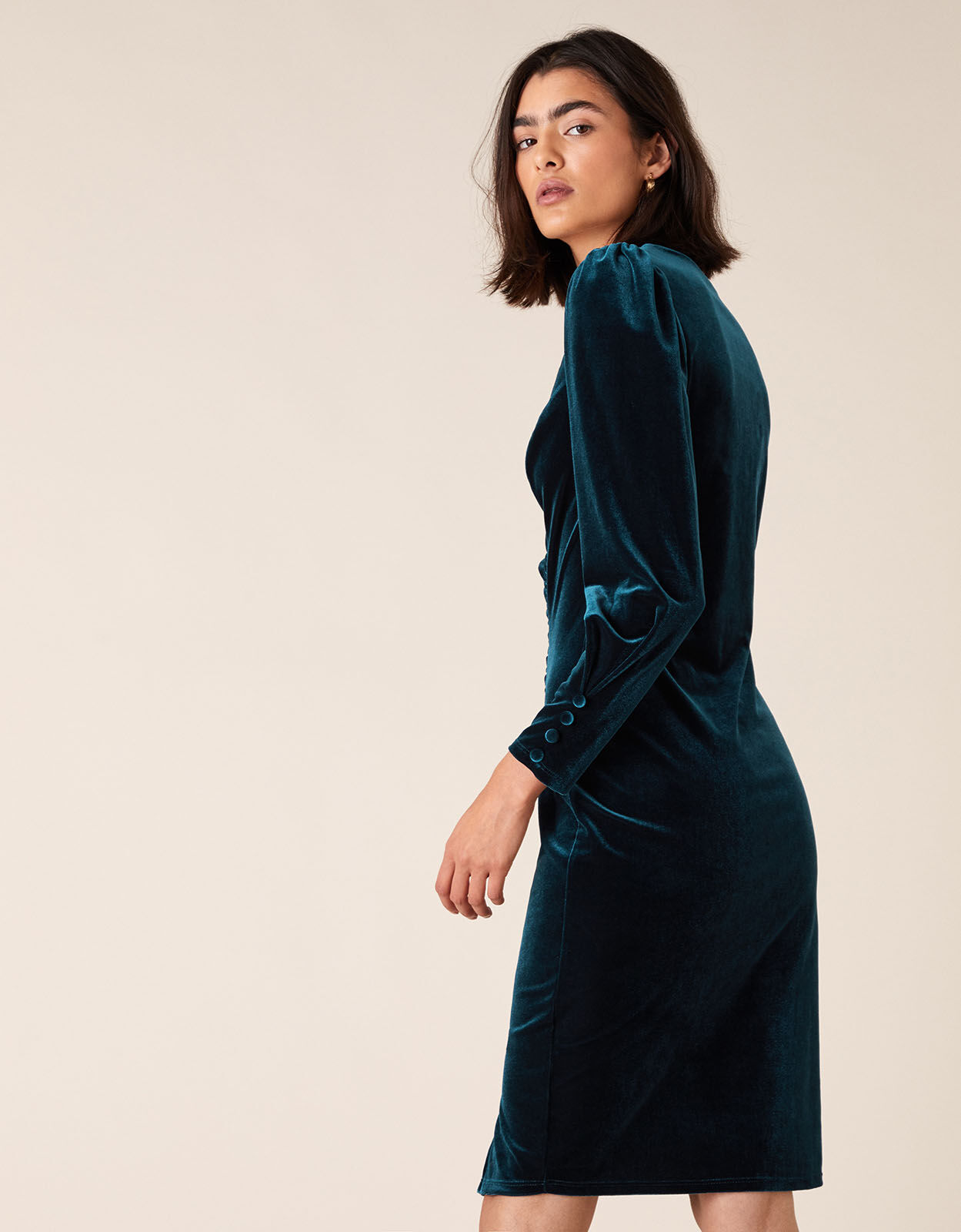 Monsoon velvet dress clearance