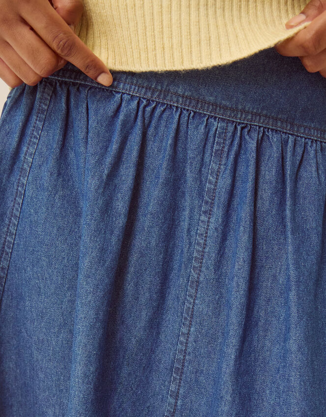 Paloma Denim Midi Skirt Blue