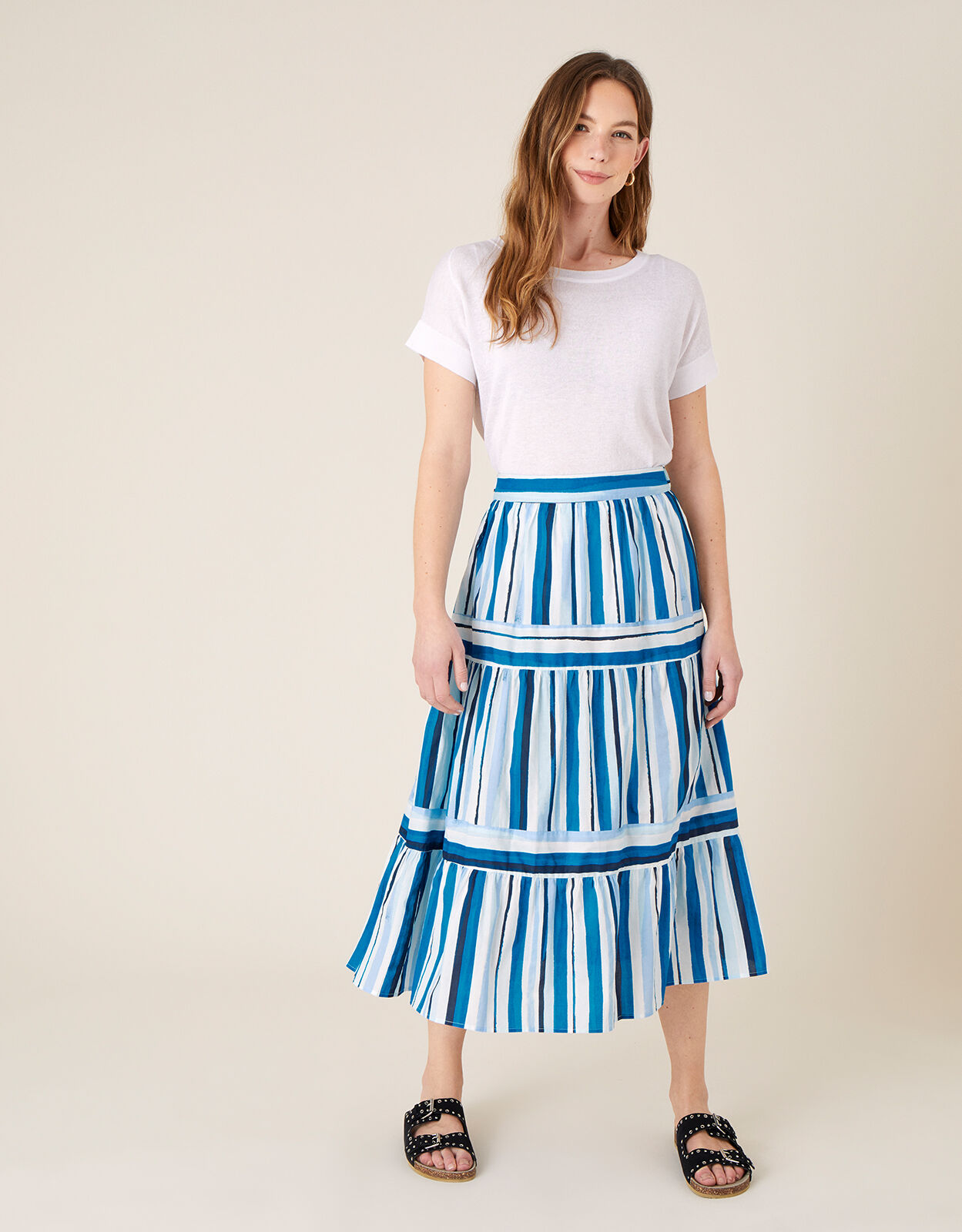 Striped online skirt uk