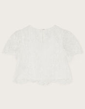 Anna Lace Bridesmaid Top, Ivory (IVORY), large