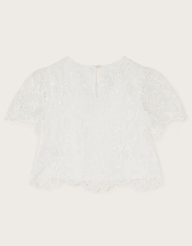 Anna Lace Bridesmaid Top, Ivory (IVORY), large