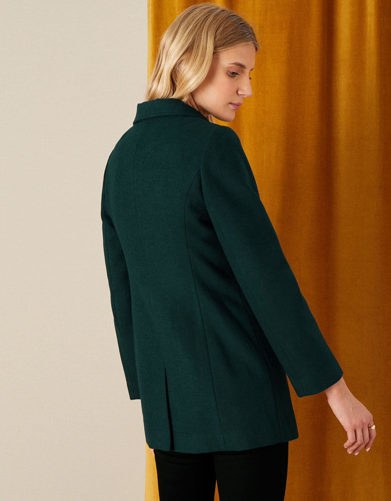 Lizzie Military Peacoat in Wool Blend Green Coats Monsoon UK