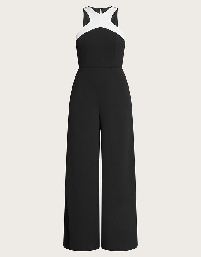 Mandy Monochrome Jumpsuit, Black (BLACK), large