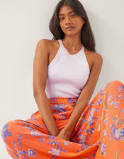 Kaia Floral Trousers , Orange (ORANGE), large