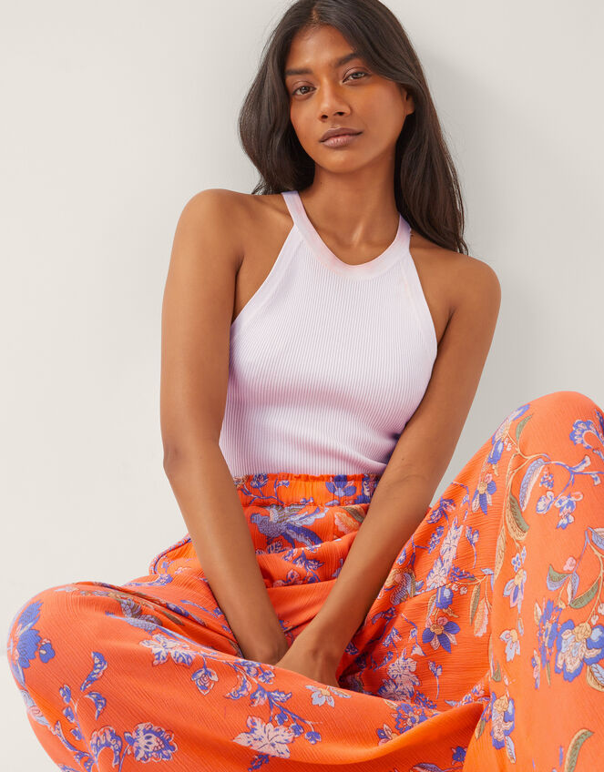 Kaia Floral Trousers , Orange (ORANGE), large