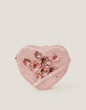 Sequin Flower Heart Bag, , large