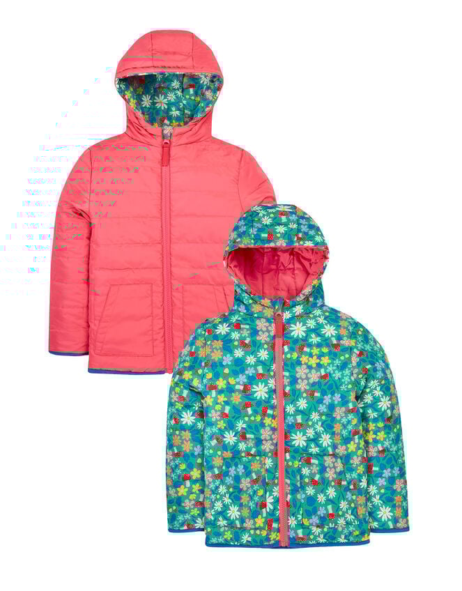 Frugi Reversible Toasty Trail Jacket, Pink (PINK), large