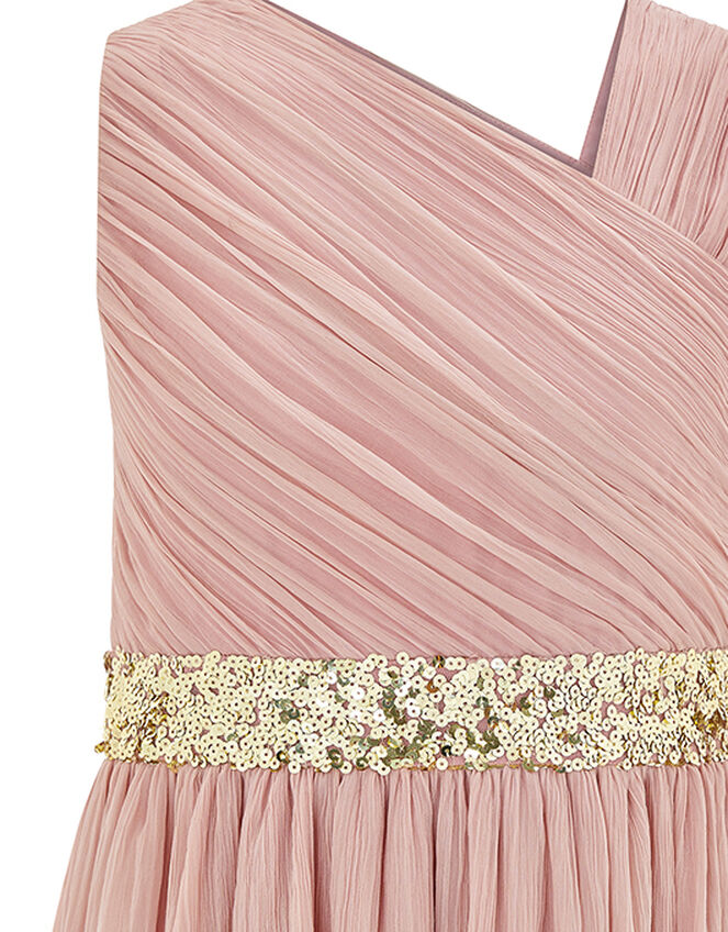 Abigail One Shoulder Prom Dress, Pink (DUSKY PINK), large