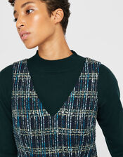 Talia Check Dress, Teal (TEAL), large