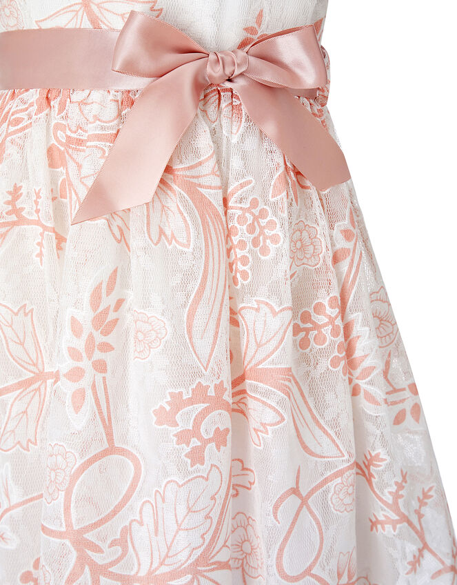 Baby Annie Printed Lace Dress, Ivory (IVORY), large