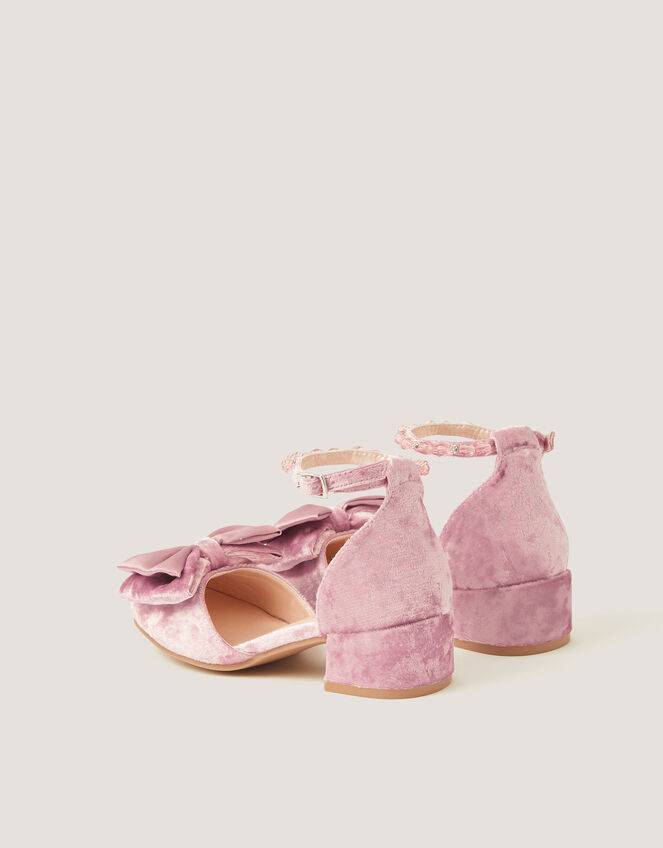 Crushed Velvet Two-Part Heels, Pink (PINK), large