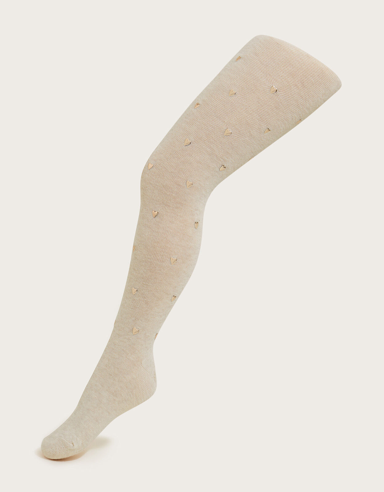 Heart Stud Tights Camel Accessories Monsoon UK