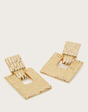 Textured Square Earrings, , large
