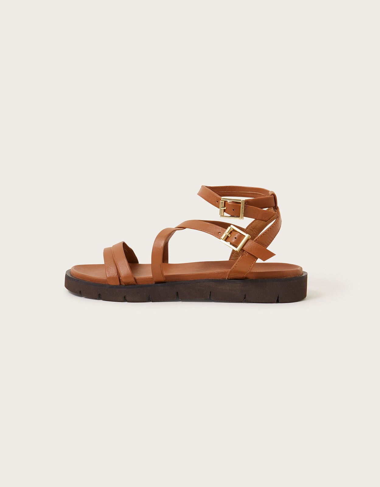 Womens flat leather sandals uk online