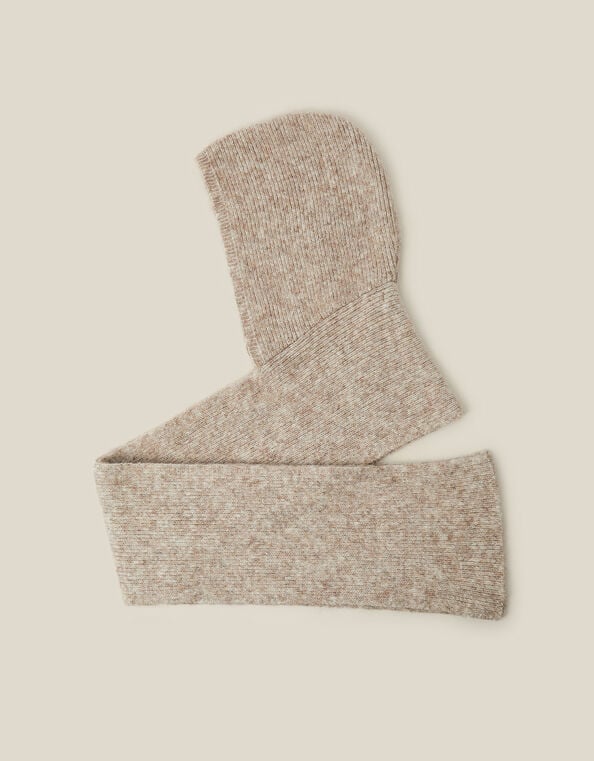 Tula Hooded Scarf, Natural (NATURAL), large