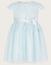 Baby Lacey Sequin Truth Dress, Blue (BLUE), large