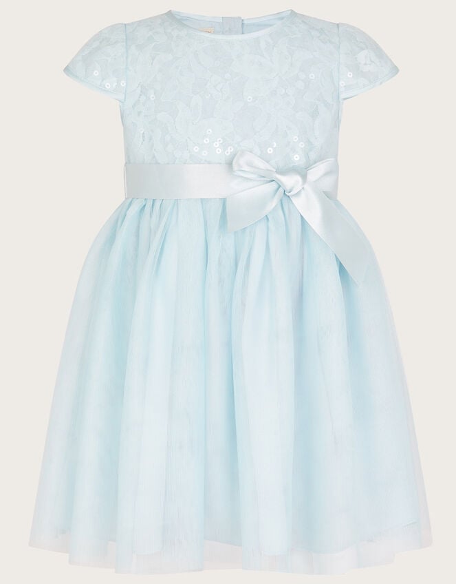 Baby Lacey Sequin Truth Dress, Blue (BLUE), large