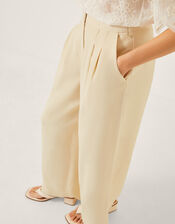 Alba Wide Leg Tailored Trousers, Yellow (YELLOW), large