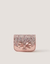Mini Glitter Bow Metallic Bag, , large