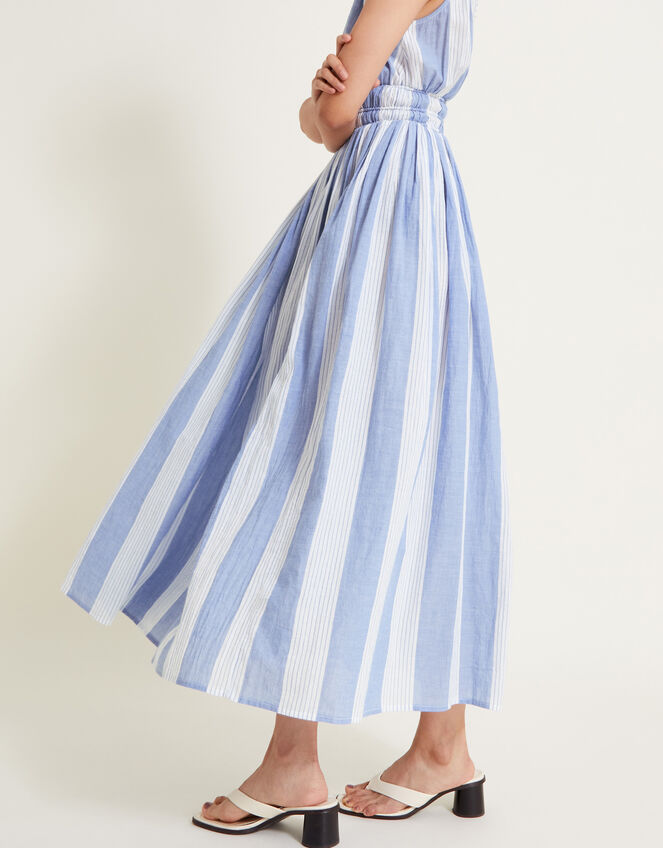 Celia Stripe Dress, Blue (BLUE), large