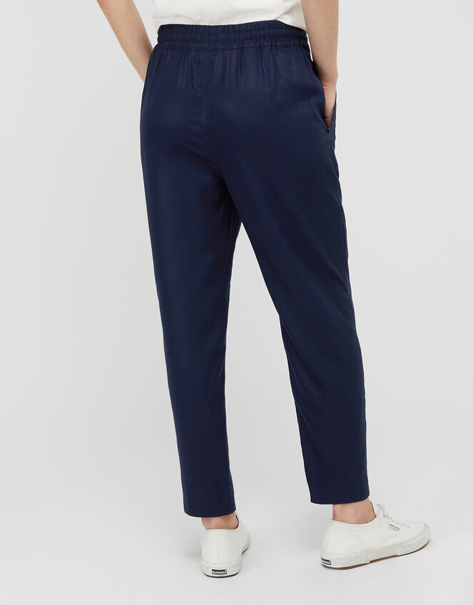 Harriet Tapered Joggers in LENZING™ TENCEL™, Blue (NAVY), large
