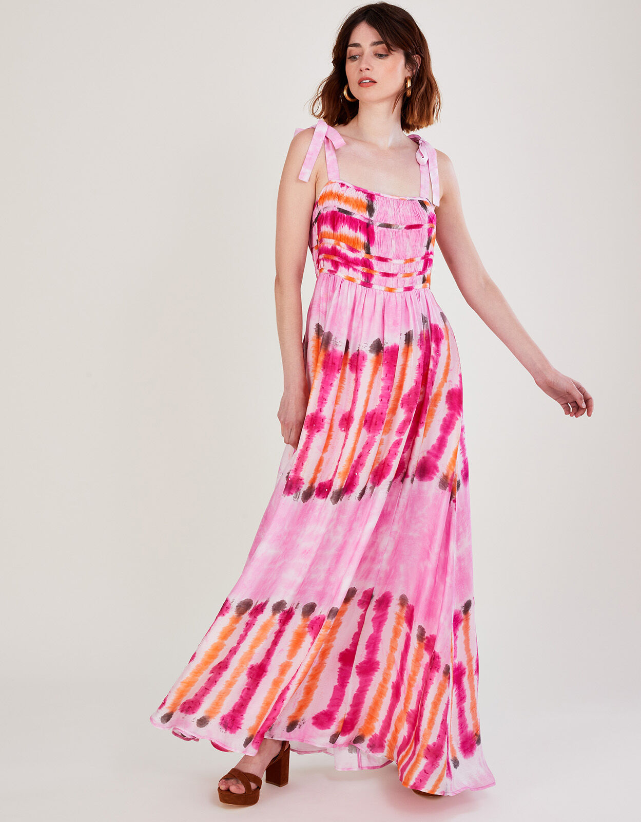 Tie dye evening dress on sale