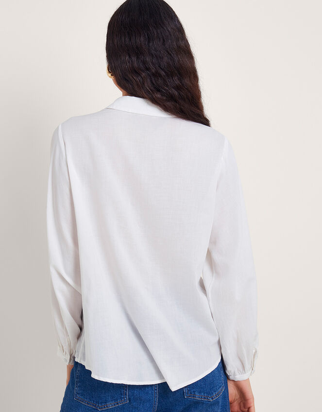 Flora Cutwork Shirt, White (WHITE), large