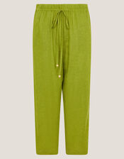 Penina Drawstring Wide-Leg Trousers, Green (GREEN), large