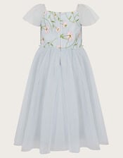 Matteo Embroidered Floral Dress, Blue (BLUE), large