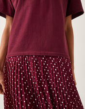 Senya Jersey Polka Dot Midi Dress, Red (BERRY), large