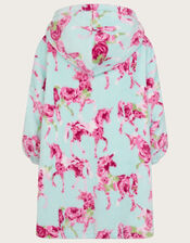 Unicorn Rose Oversized Nightwear Hoodie, Blue (AQUA), large