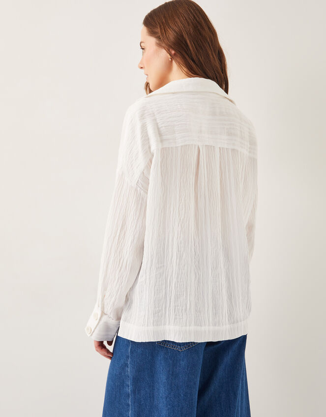Tilda Textured Shirt, White (WHITE), large
