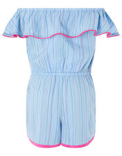 Bella Stripe Chambray Playsuit, Blue (BLUE), large