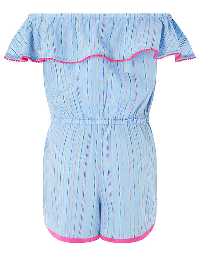 Bella Stripe Chambray Playsuit, Blue (BLUE), large