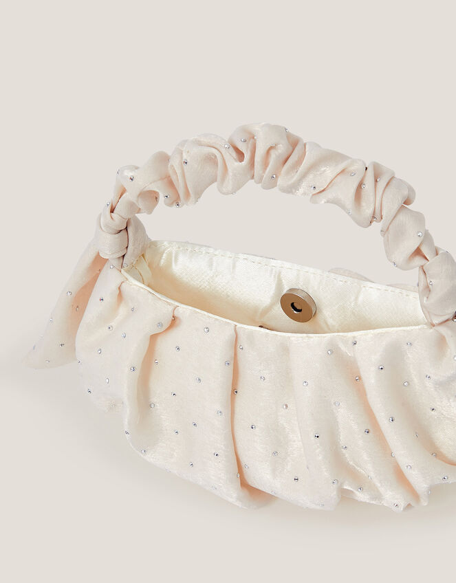 Satin Diamante Mini Bag, , large