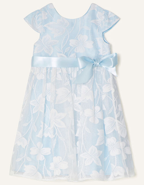 Baby Floral Lace Dress, Blue (BLUE), large
