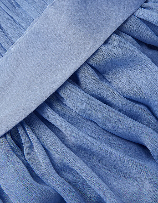 Ava Cape Sleeve Chiffon Bridesmaid Dress, Blue (BLUE), large