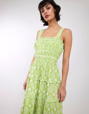 East Esther Tiered Dress, Green (GREEN), large