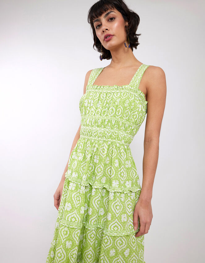 East Esther Tiered Dress, Green (GREEN), large