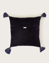 Star Embroidered Cushion, , large