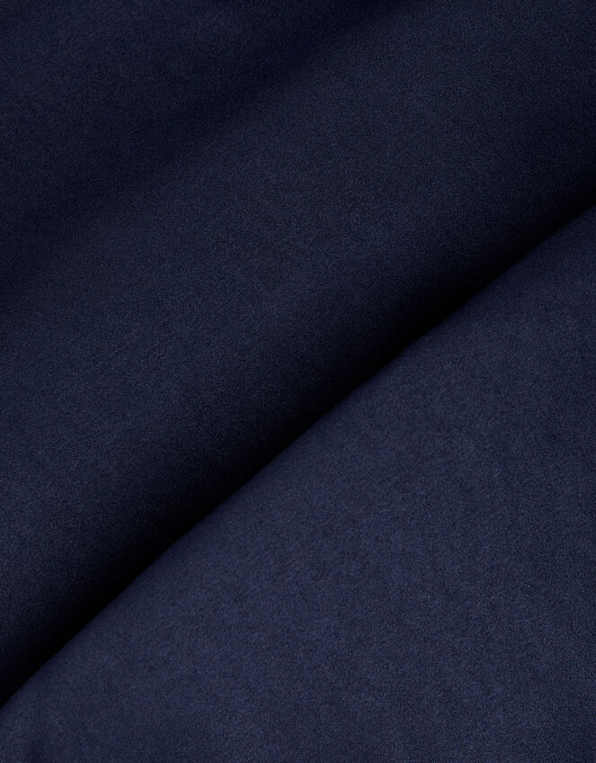 Cowl Neck Satin Prom Dress, Blue (NAVY), large