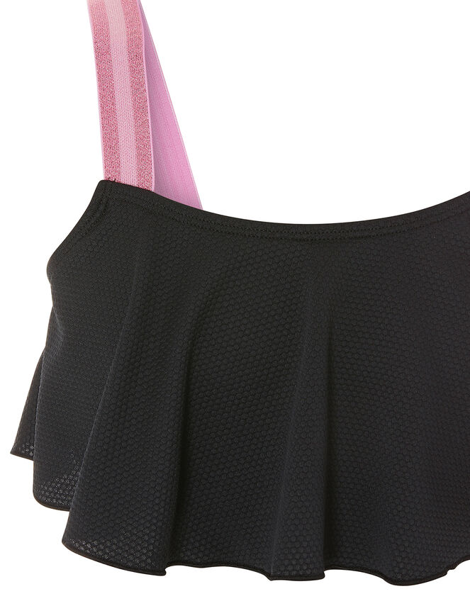 Elastic Strap Bikini Set, Black (BLACK), large