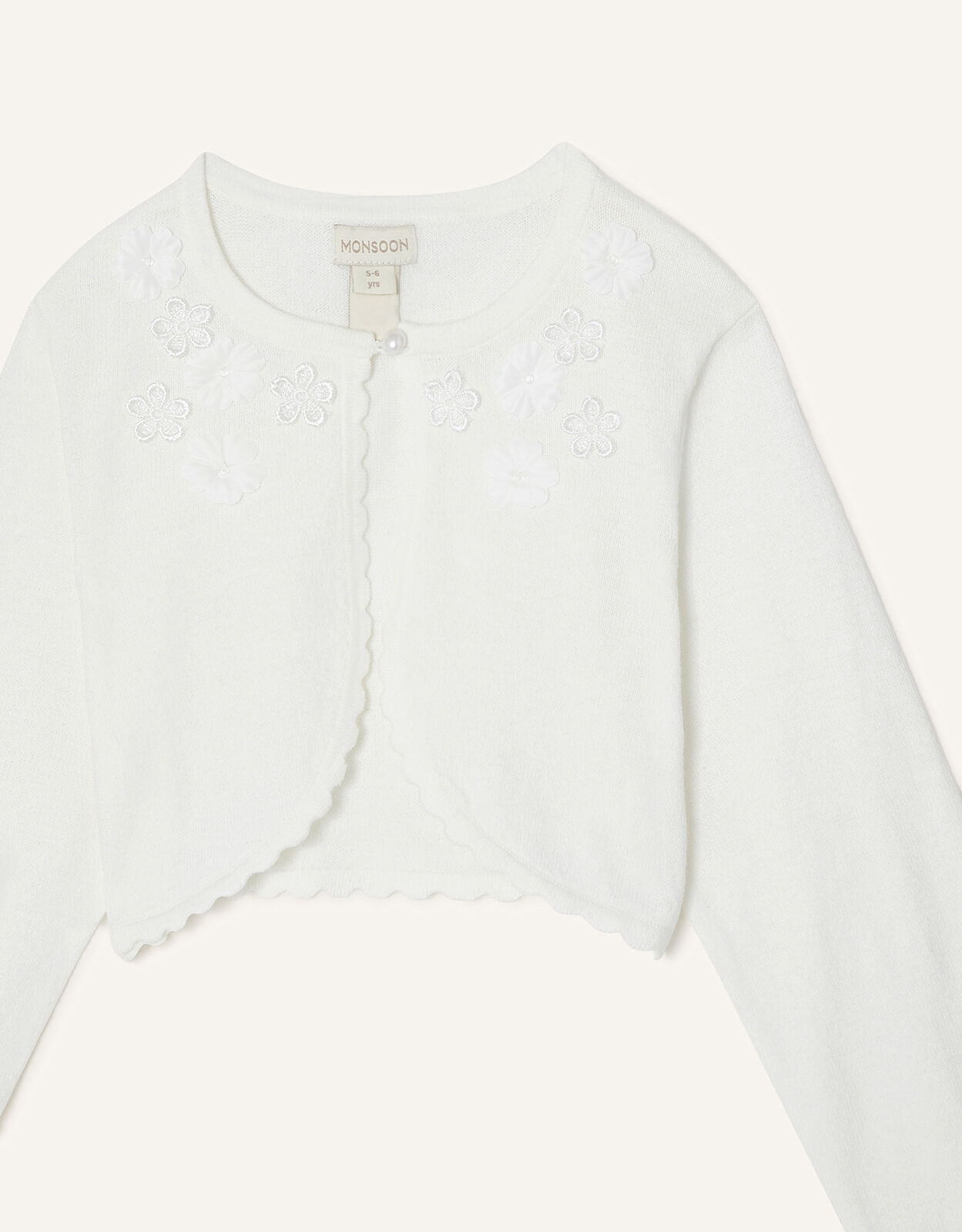 ivory flower girl cardigan