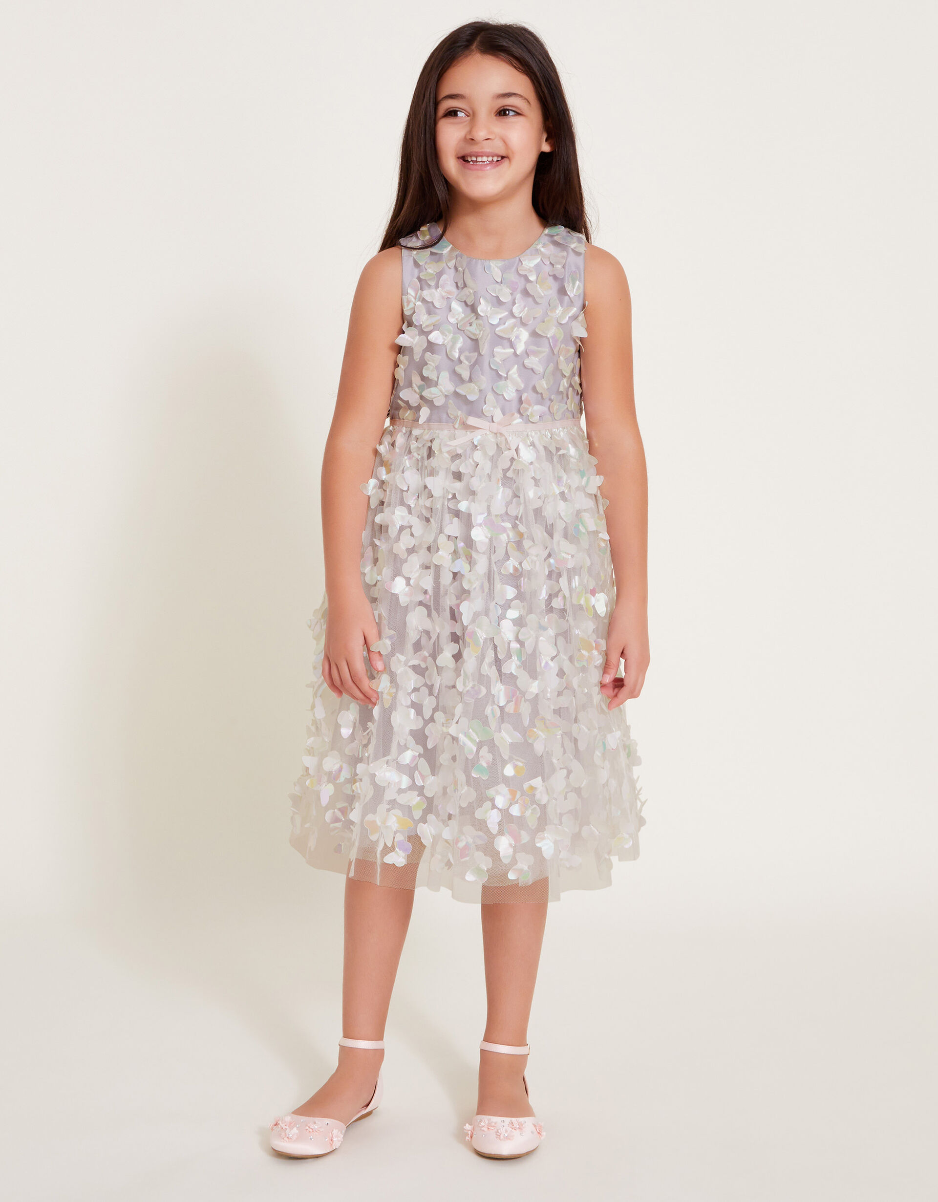Luella Iridescent 3D Butterfly Dress Purple