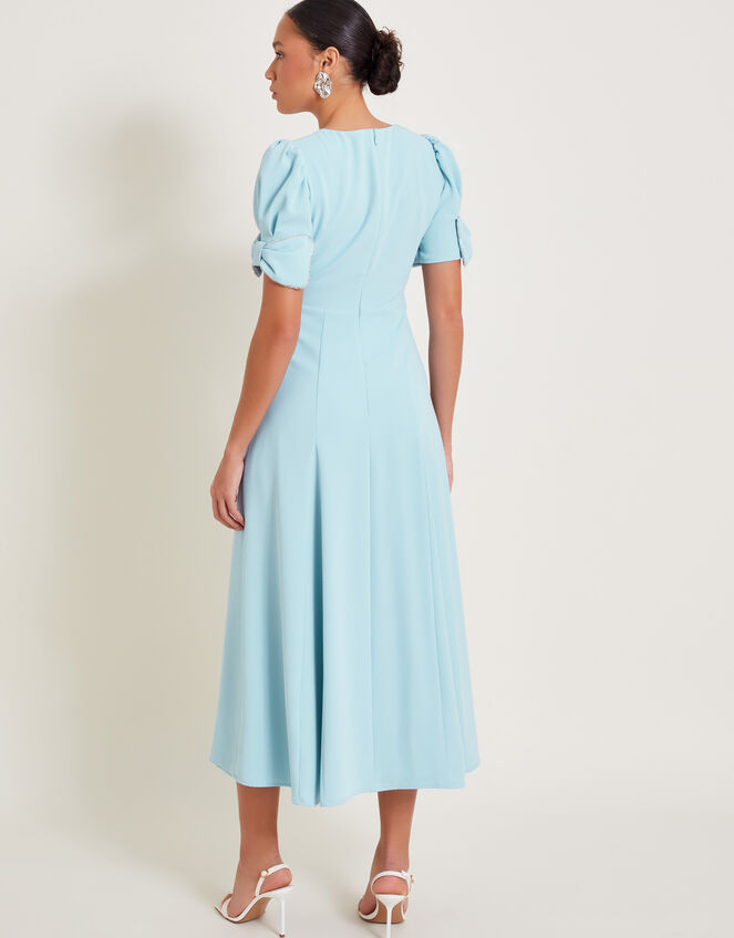 Belle Bow Sleeve Midi Dress, Blue (PALE BLUE), large